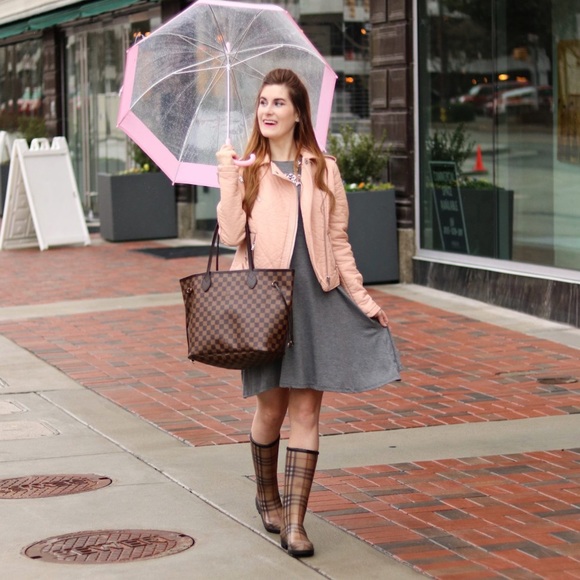 Burberry Shoes - Burberry Beige and Black Checkered Boots